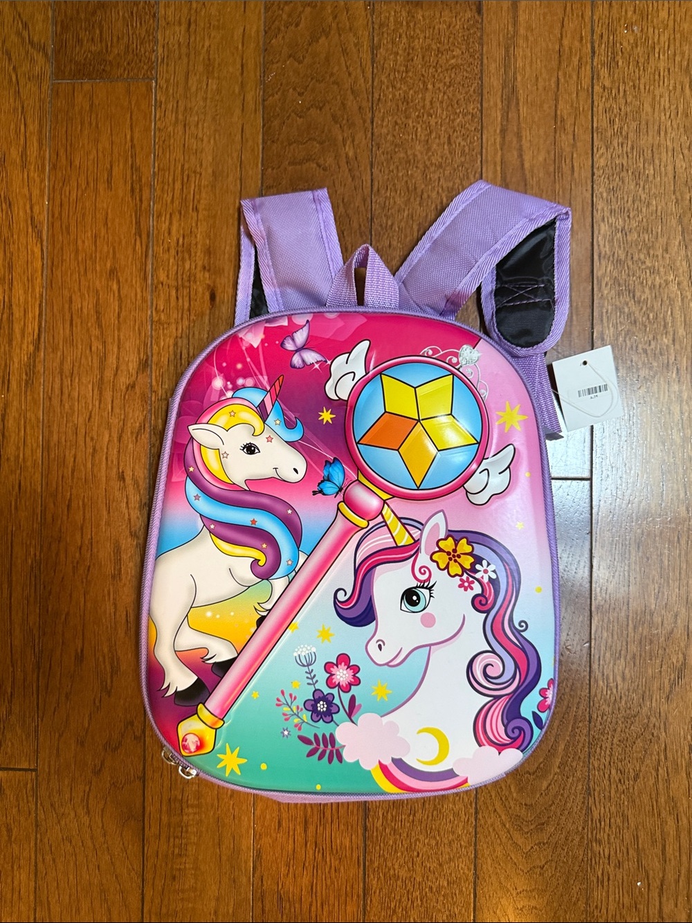 Girls Unicorn Backpack - Pink Purple Rainbow